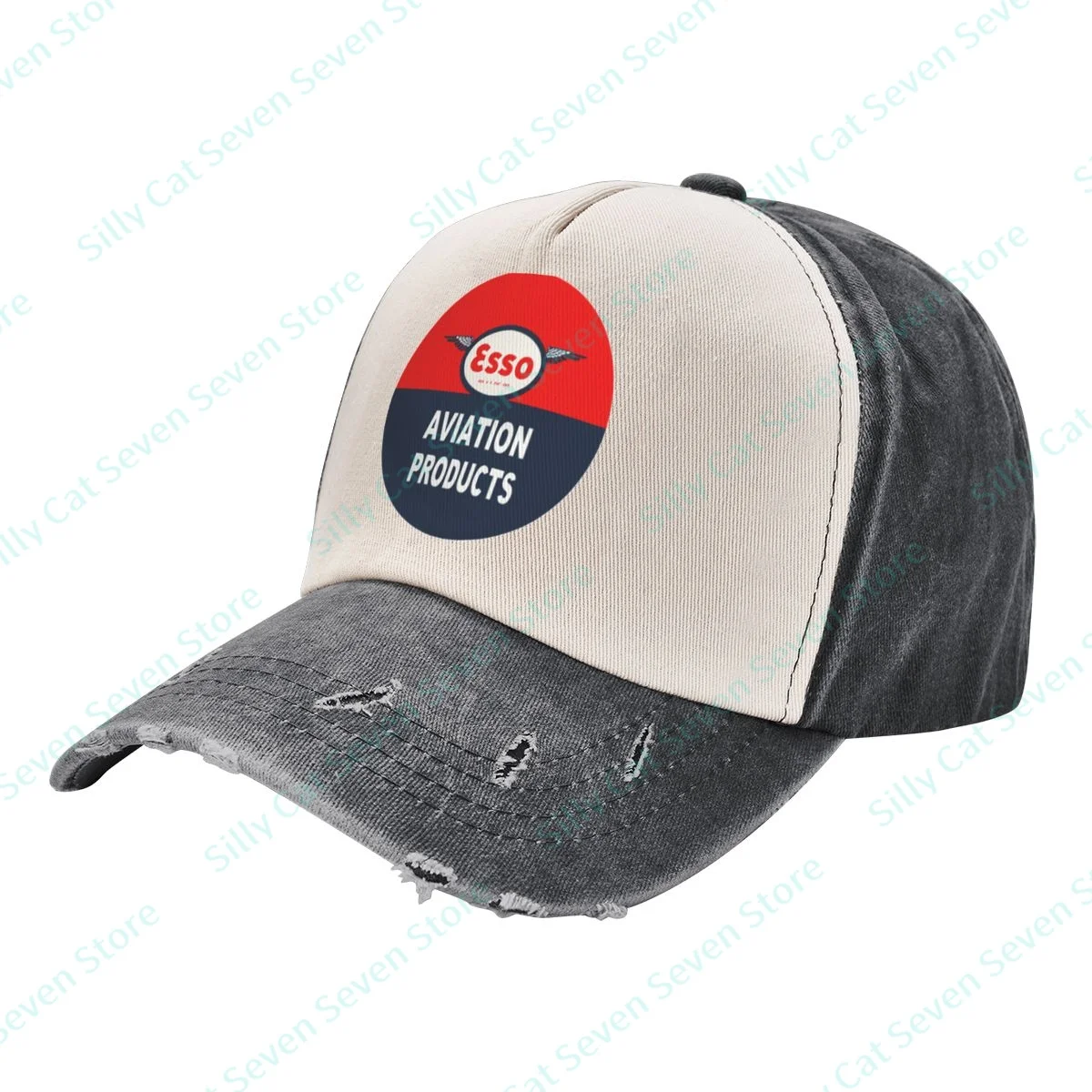 

Fashion Essos cowboy Baseball Cap Men Women Vintage adjustable Mixed color stitching Baseball Cap Washed Dad Hat