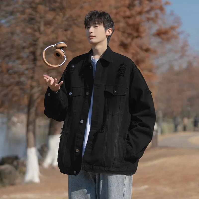 Джинсовая куртка Cityboy мужская свободного кроя винтажная модная брендовая одежда