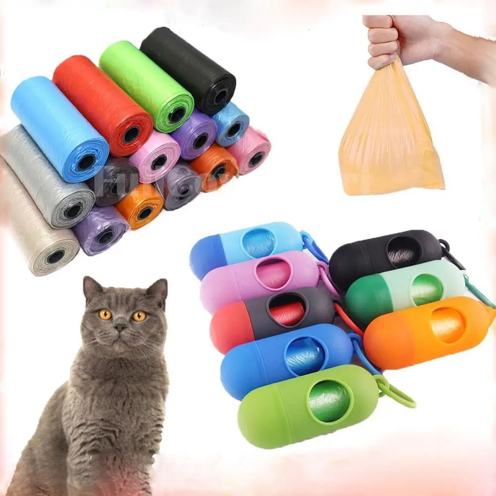 

Pet Pill-shaped Garbage Case With Carry Rope Pet Poop Bags Disposable Dog Waste Bags Portable Thicked Storage Box Pet Supplies