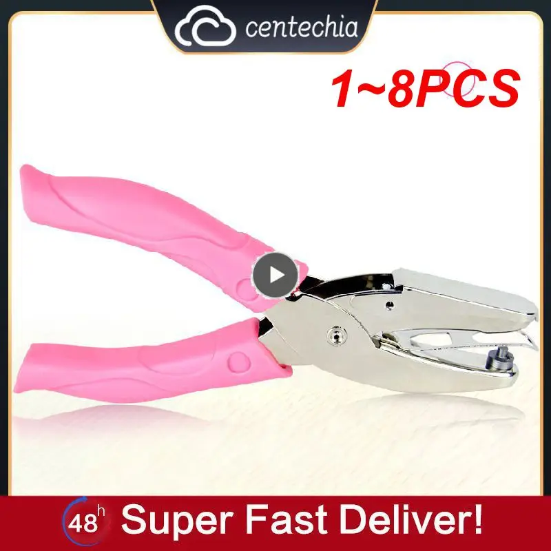 

1~8PCS Novelty Handle Hole Punch Loose-leaf Paper Cutter Single Hole Puncher School Office Binding Stationery 1.5MM/3MM/6MM