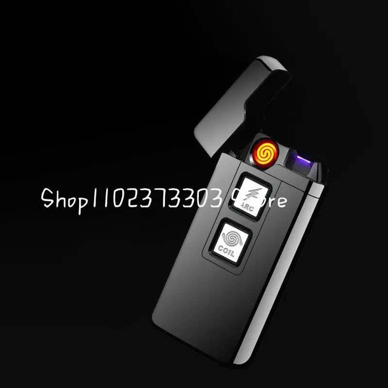 

USB Fast Charging Pulse Plasma Lighter New Metal Windproof Touch Fingerprint Induction Heating Wire Arc Dual-purpose Lighter