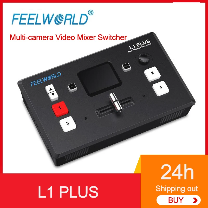 

FEELWORLD L1 PLUS Multi-camera Video Mixer Switcher Touch Screen USB2.0 Recording PTZ Control USB 3.0 Fast Live Streaming Kit