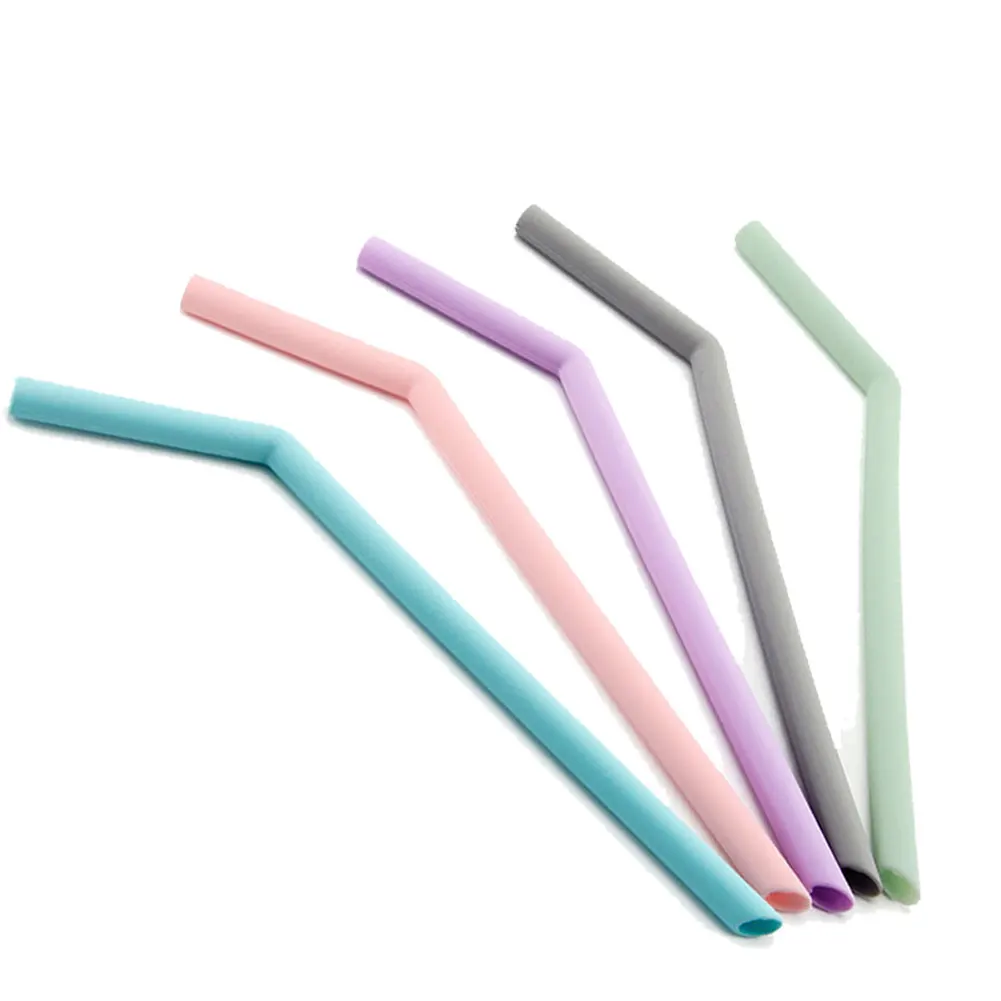 

Набор силиконовых трубок, многоразовые портативные аксессуары для питья, гибкий, для кухвечерние, дома, бара, путешествий, с щеткой для чист...