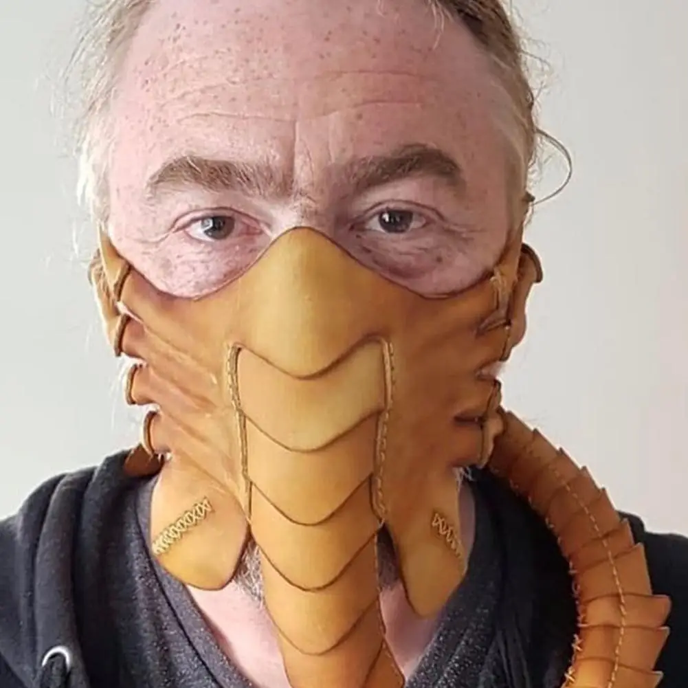 

Scary Scorpion Cos Halloween Scorpion Costume Covenant Facehugger Latex New Worm Claws Alien Insect O5w4