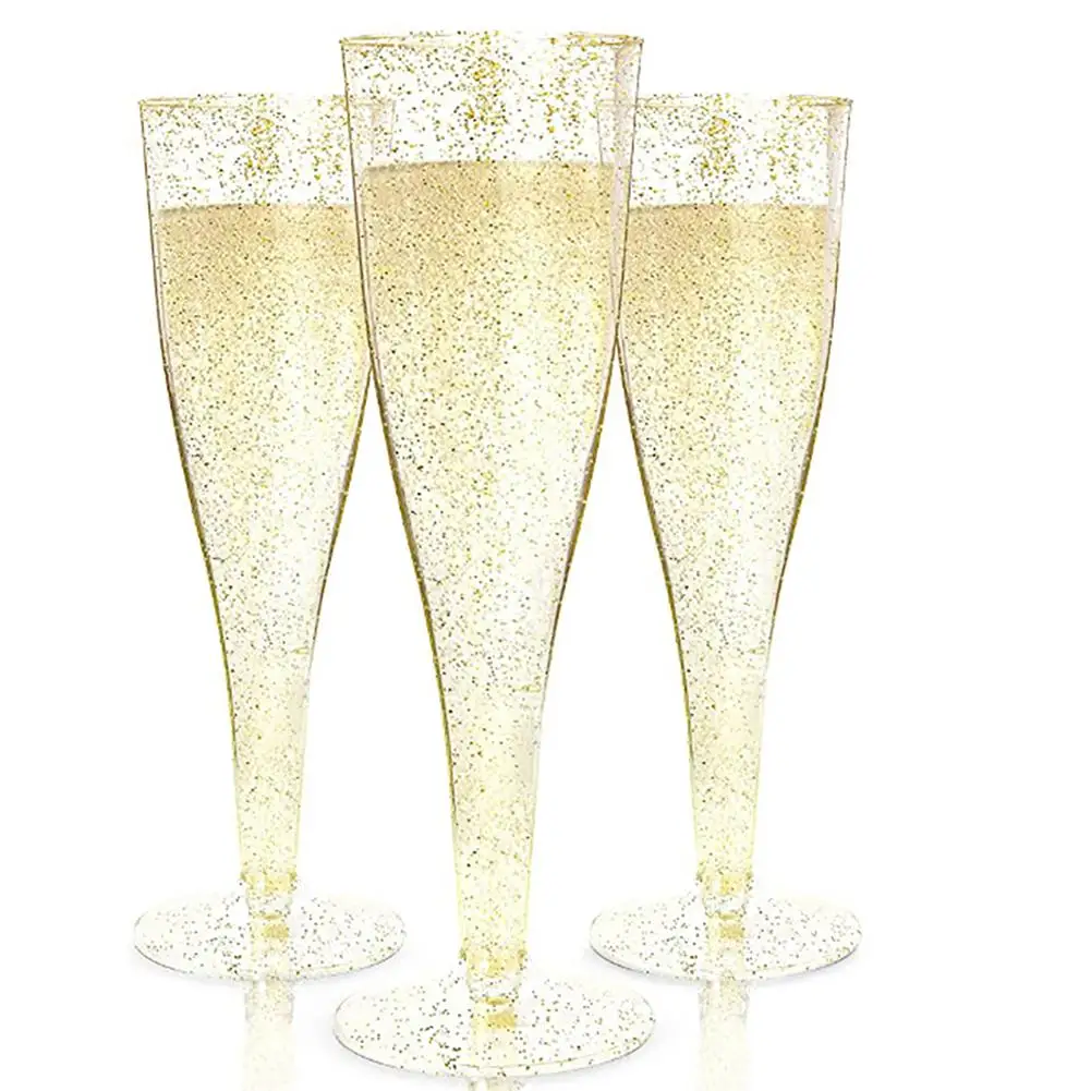 

30pcs 200ml 6.5oz Disposable Champagne Glasses Party Wine Cups For Baby Showers Birthday Parties Wedding Dropshipping