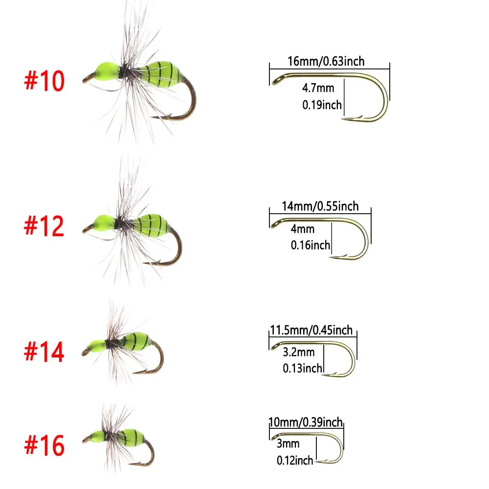 Наживка Bimoo 6 шт. #10 ~ #16 нахлыстовка гризли эпоксидная муравьиная флуоресцентная