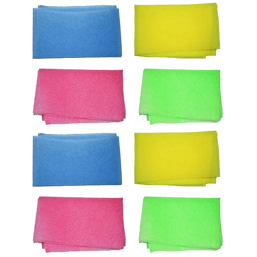 

8 Pcs Bath Towel Exfoliating Back Scrubber Shower Japanese Body Cloth Soft Towels
