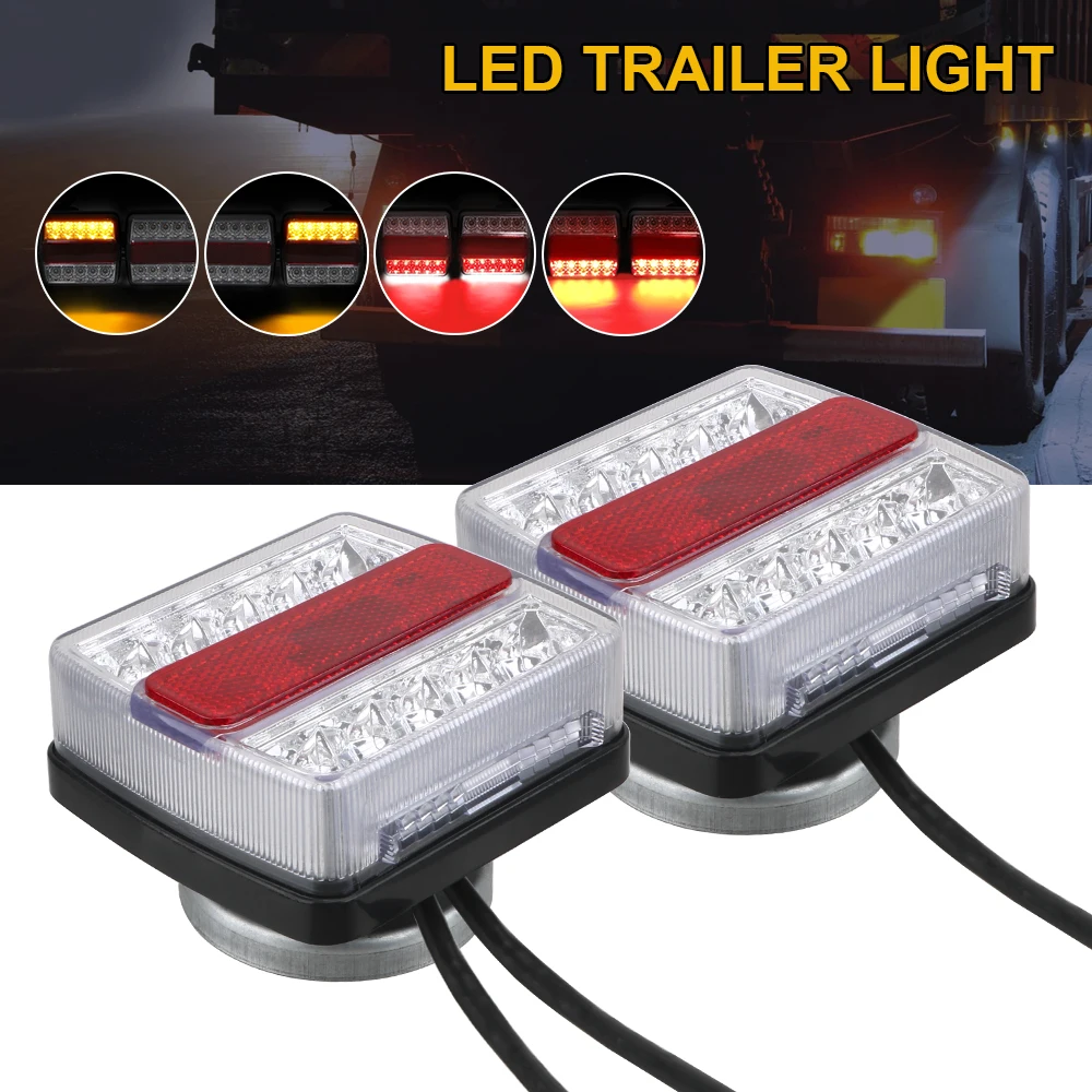 

Задний фонарь для грузовика, 2 шт./компл., 12 В, 16 светодиодов, задний фонарь для прицепа с магнитом, комбинированный задний фонарь для буксиров...