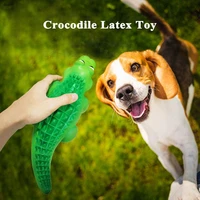 latex crocodile pet dog toy squeaky sound training toys teeth cleaning chew toy pets interactive play supplies pet accessories