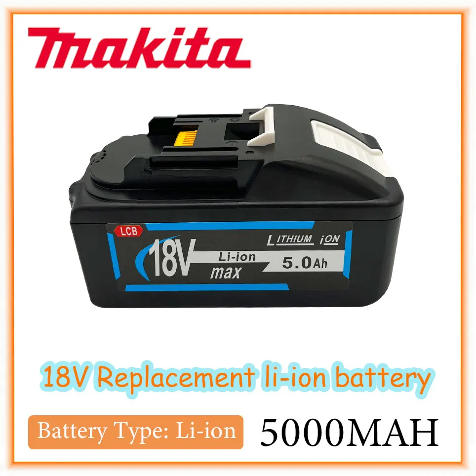 

18V 5000MAH/6.0AH Replacement li-ion battery for MAKITA bl1890 bl1860 bl1840 BL1830 with LED really capacity input 21700 cell