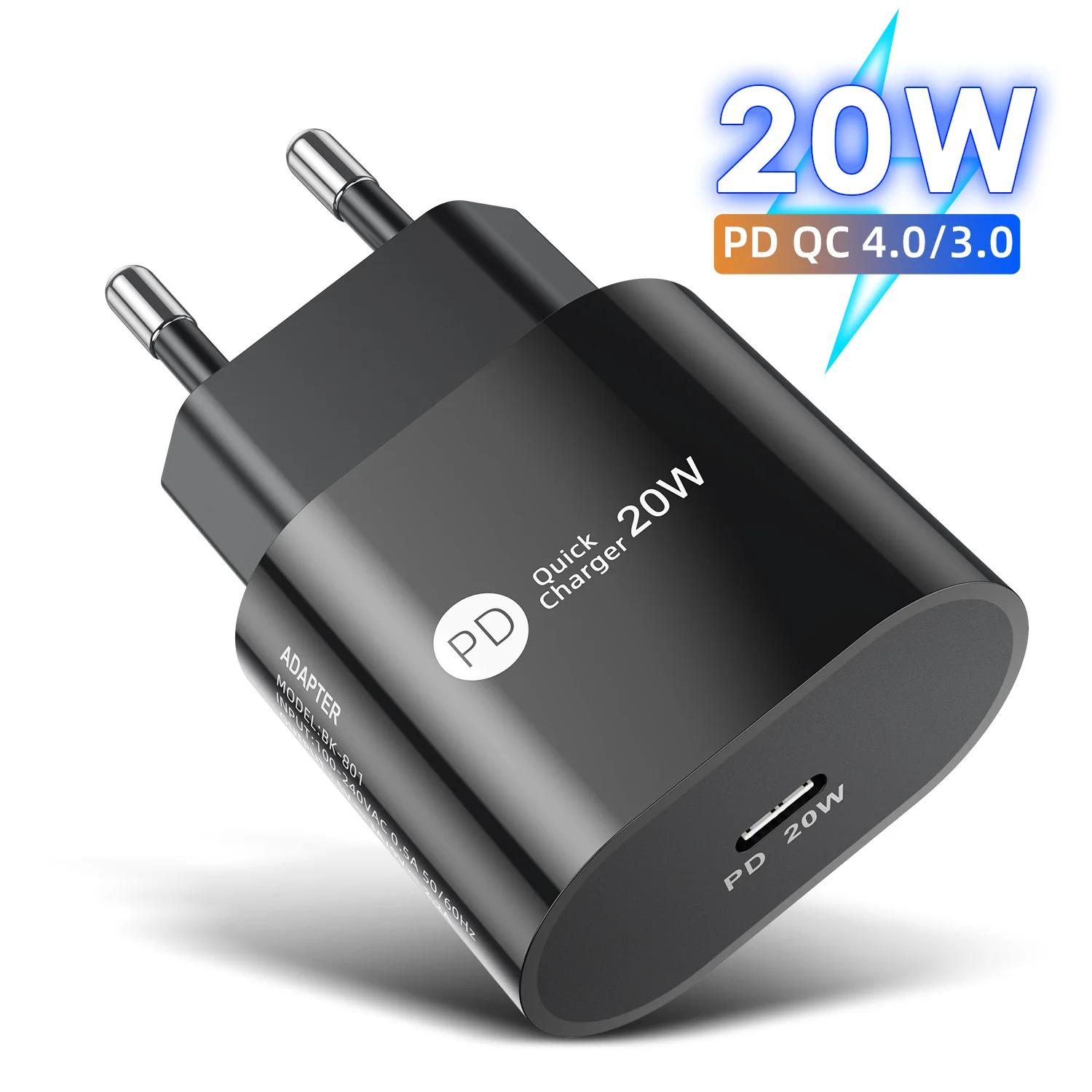 PD20W Quick Charger Quick Charge  QC4.0/3.0 For iPhone 13 12 Pro Max Samsung Huawei Xiaomi Mi USBA Fast Charging Phone