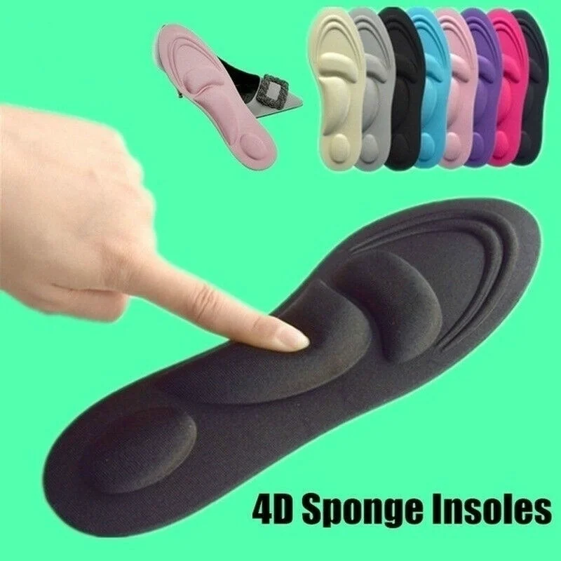 

2 PCS Sponge Insoles Men Women Pain Relief Soft 4D Memory Foam Orthopedic Insoles Shoes Flat Feet Arch Support Insole Sport Pads