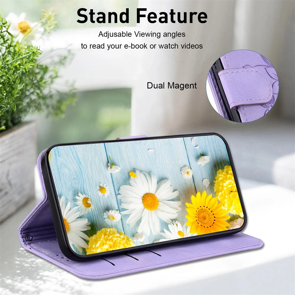 Кожаный чехол с цветочным рисунком для Huawei Y6 Y7 Y5 Y9 Prime 2019 2018 Y9S магнитная пряжка