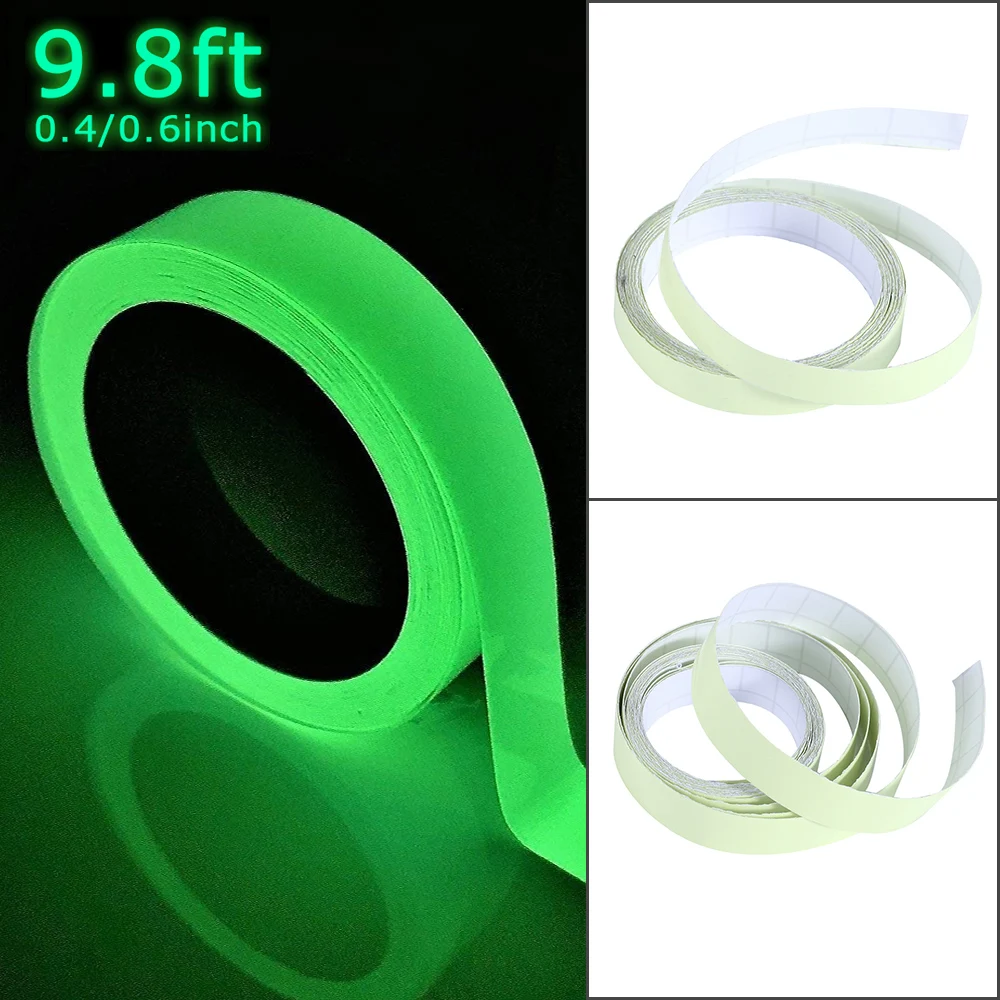 

NEW 1.5cm*3M Luminous Tape Fluorescent Self-adhesive Glow In The Dark Sticker Tape Safety Security Home Decoration Warning Tape