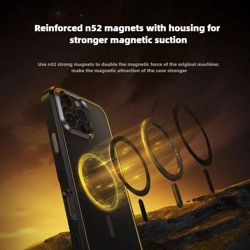 Чехол для телефона Aohi P4U MagSafe с магнитной зарядкой прозрачный чехол-скраб мягкий