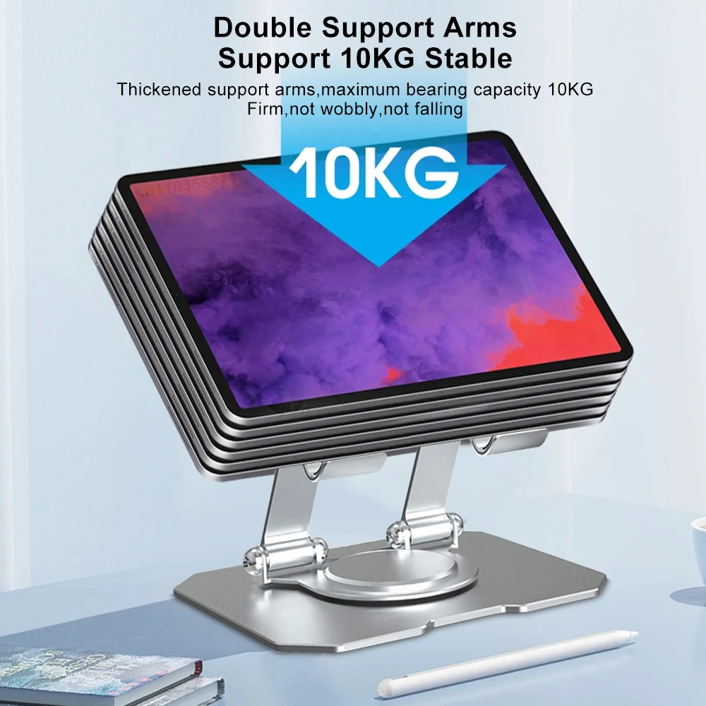 360 ° Вращающаяся Металлическая Настольная Подставка Для iPad Samsung - Регулируемый
