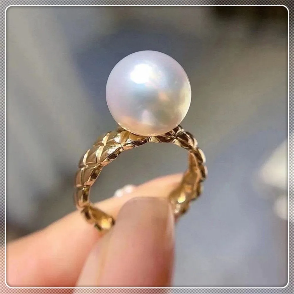 

925 Silver Pearl Ring Settings 18K Gold Plated Accessories For Women DIY Handmade Jewelry Making Materials