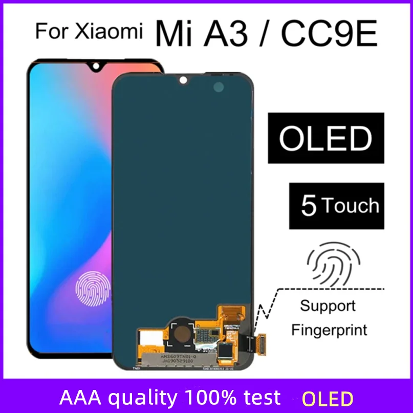

OLED-экран для Xiaomi Mi CC9E M1906F9SH/M1906F9SI, ЖК-дисплей, сенсорный экран, дигитайзер в сборе, детали для Xiaomi Mi A3 MiA3 LCD
