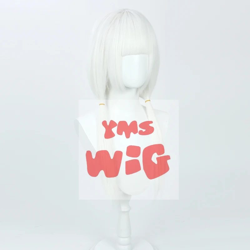 YouTuber KAMITSUBAKI Kafu Косплей Парик 60 см Длинные Белые Термостойкие Синтетические