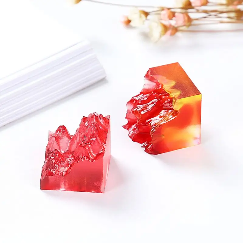 

652F Epoxy Resin Molds Snow Mountain Molds Silicone Molds Mountain Casting Mold Jewelry Molds for DIY Craft Micro Landscape