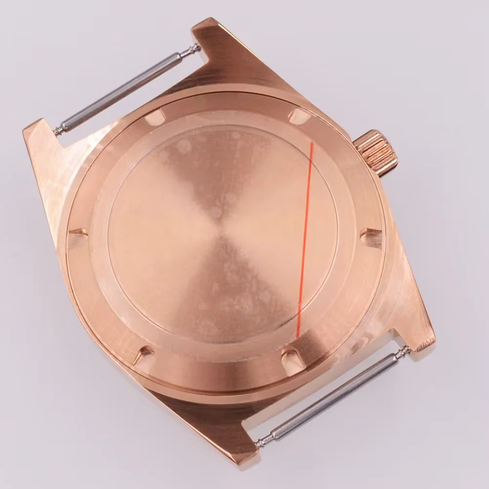 Корпус для часов из розового золота 38 мм сапфировое стекло подходит механизма NH35