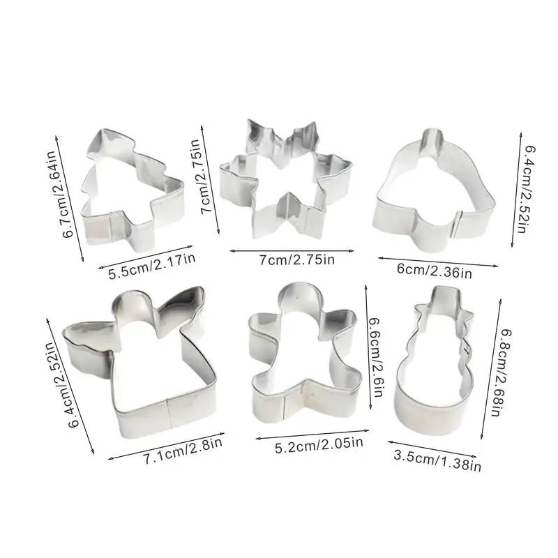 Рождественские формочки для печенья металлические рождественский 6X