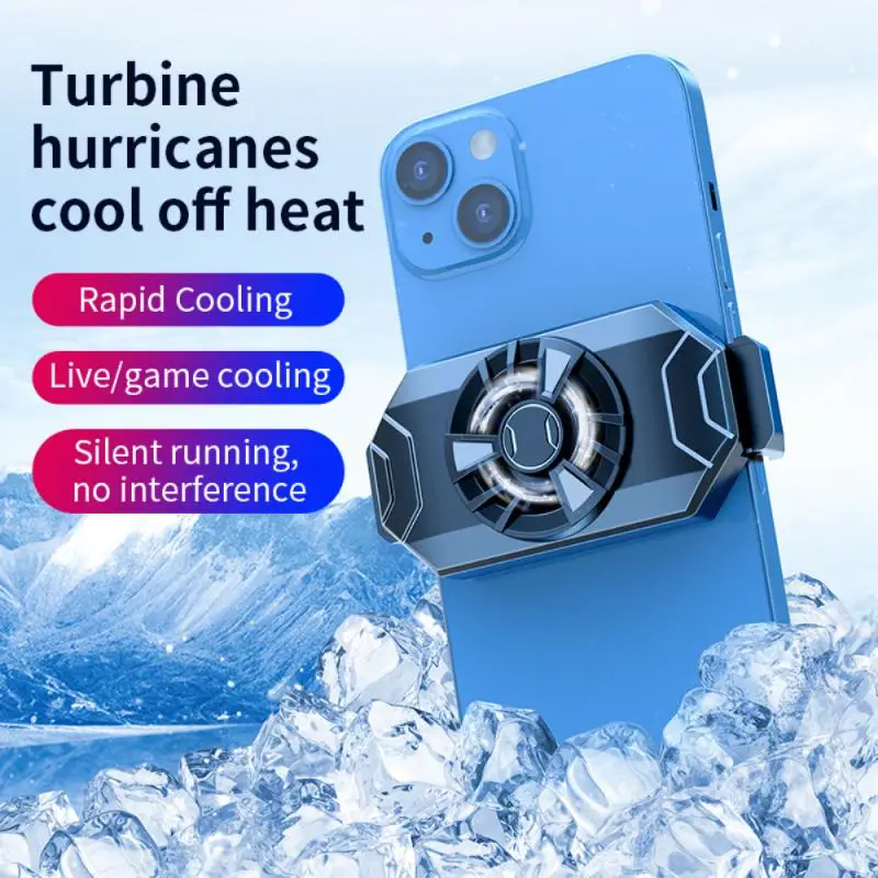 

Universal Mobile Phone Cooling Fan Mini Radiator Turbo Hurricane Game Cooler Cell Phone Cool Heat Sink For Samsung/IPhone