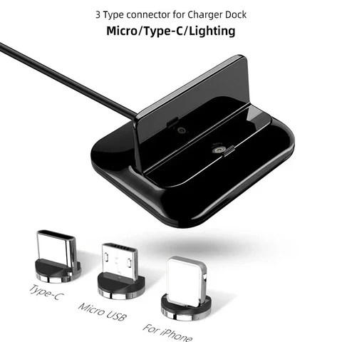 Магнитная зарядная док-станция Micro USB Type-C для iphone 12X8Plus XS для Samsung S10 S9 Note Xiaomi MIX3 Huawei, магнитная зарядная подставка