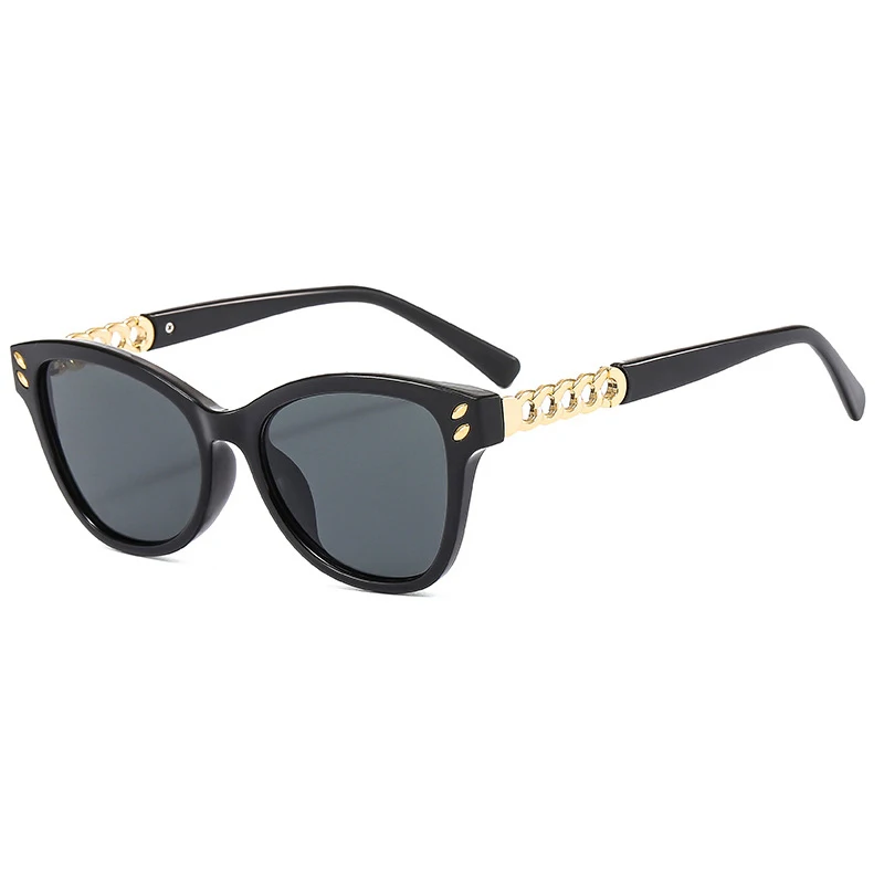

2022 New European and American Sunglasses Golden Round Frame Sunglasses Fashion Street Glasses