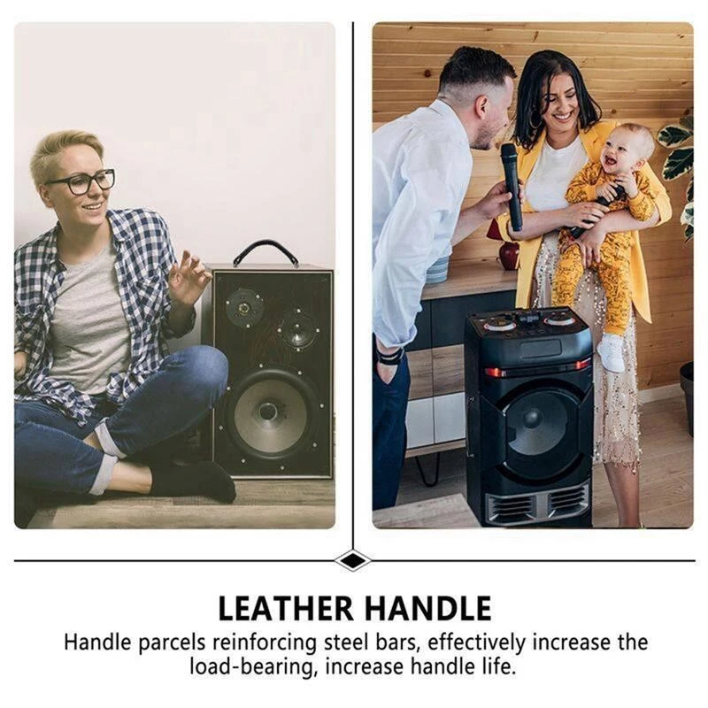 Кожаная ручка гитарного усилителя в винтажном стиле с винтами используемая для