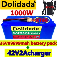 xt60 interface 36v battery 10s4p 99999ah battery pack 1000w high power battery 42v99999mah ebike electric bike bms 42v charger
