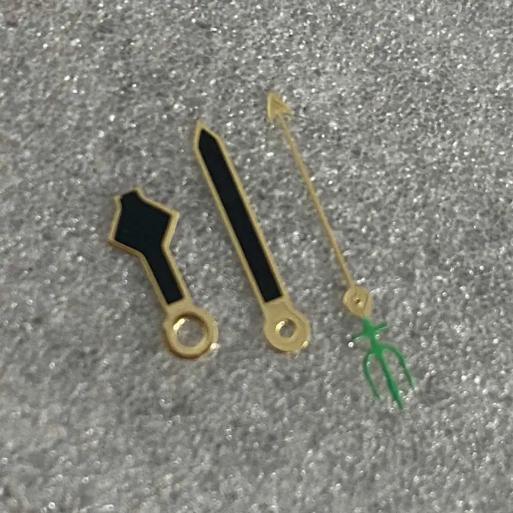 Phnom Penh Black Glow-free Spider Web Seconds Three-pronged Seconds Watch Hands Fit NH35 NH36 4R 7S Automatic Movement