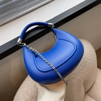 lady shoulder crossbody messenger bag 2022 half moon small armpit bag with short handle luxury chain women designer handbag purs
