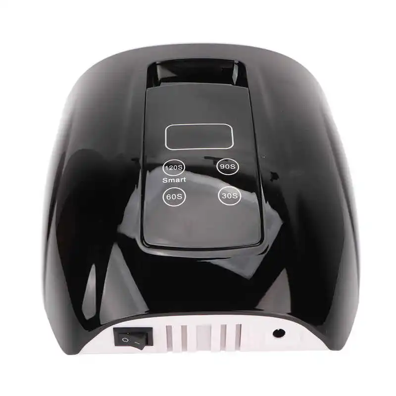 Nail Art Lamp Black Dual Light Source Fast Curing UV Nail Dryer 90W Gentle 100-240V for Home