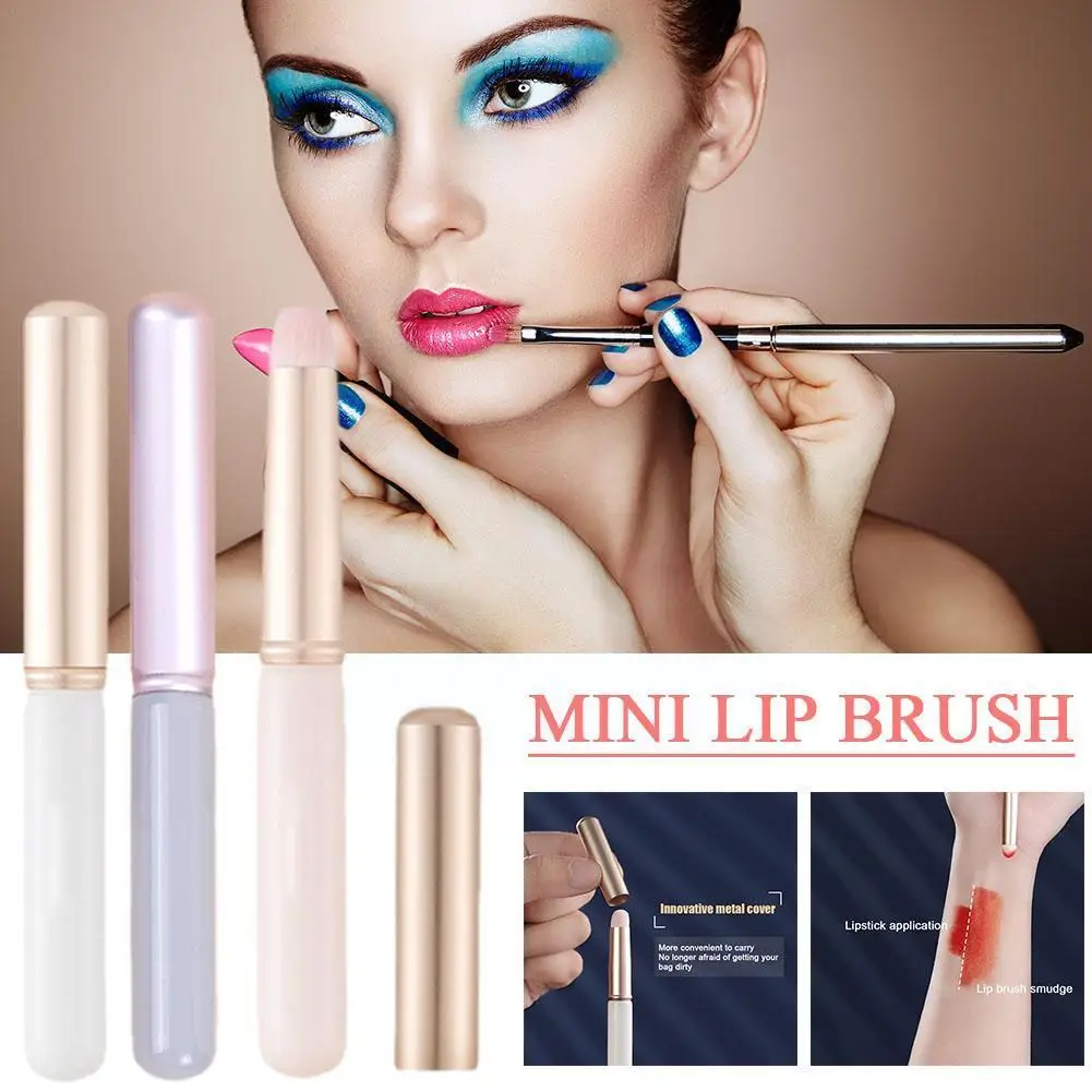 

Portable Mini Lip Brush Professional Concealer Makeup Lipstick Round Brush Multifunctional Head Tools Concealer Brush Cosme I8M5