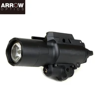 tactical flashlight black for led weapon white light with laser for aiming universal electric torch diy accessories