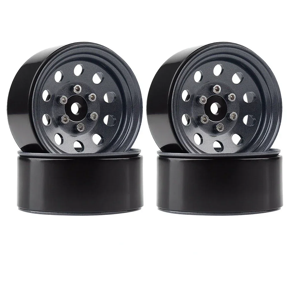 4 шт. металлические колесные диски 1 9 дюйма с бусинами 3 стиля для 1:10 RC гусеничного