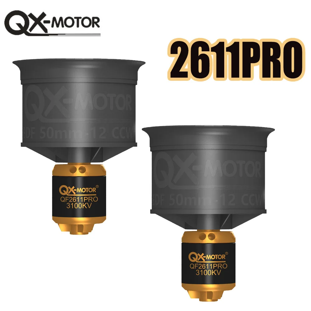 QX-Motor QF2611PRO 50 мм EDF CW CCW Канальный вентилятор с 12 лопастями для деталей игрушек