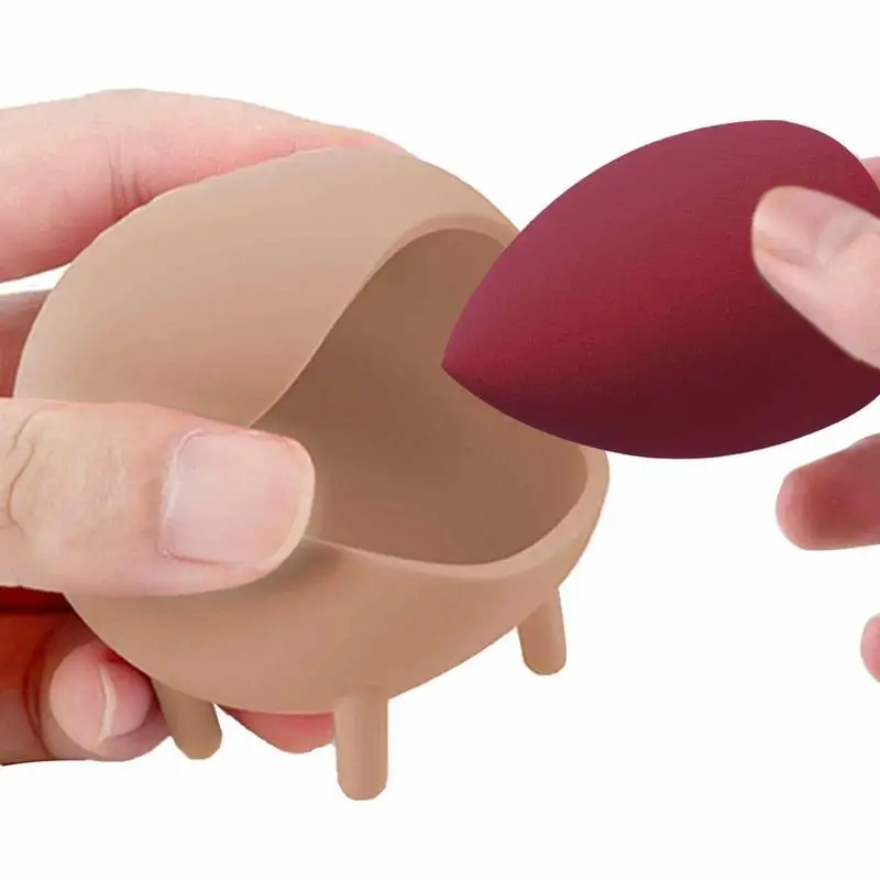 Makeup Sponge Holder | Silicone Sponge Drying Container | Ea
