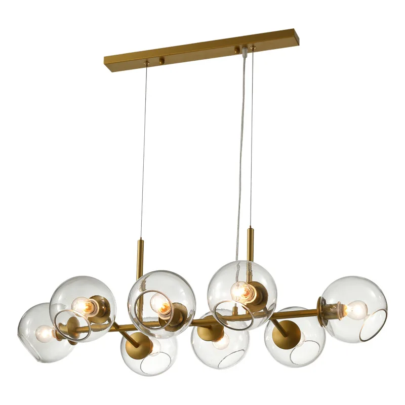 

Magic Bean Pendant Lights Salon Dining Room Bar Suspension Luminaire Nordic Modern LED Chandeliers Gold Black Glass Ball