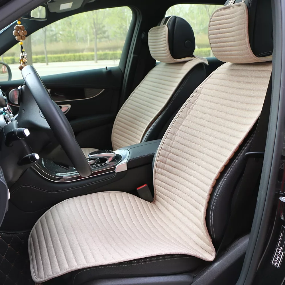 

1 piece O SHI CAR Seat Cushion Linen/Breathable Car Seat Cover Pad Fit Most auto,Truck,Inside Covers for cars Protect front seat