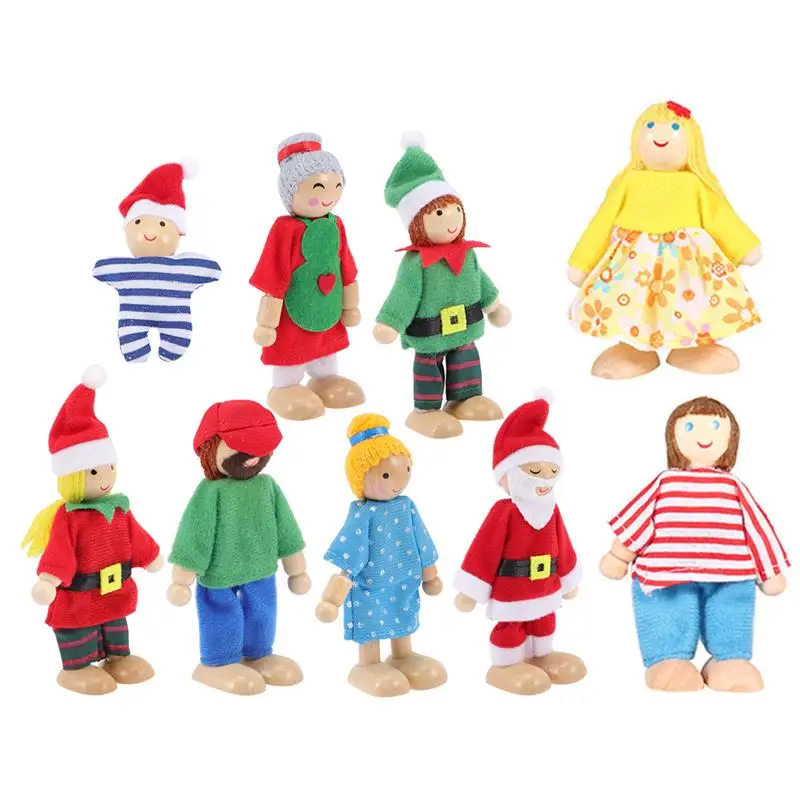 

9Pcs Finger Puppets Plaything Toy Baby Educational Hand Dolls Cartoon Animal Plush doll Finger Puppets Christmas Hand Dolls