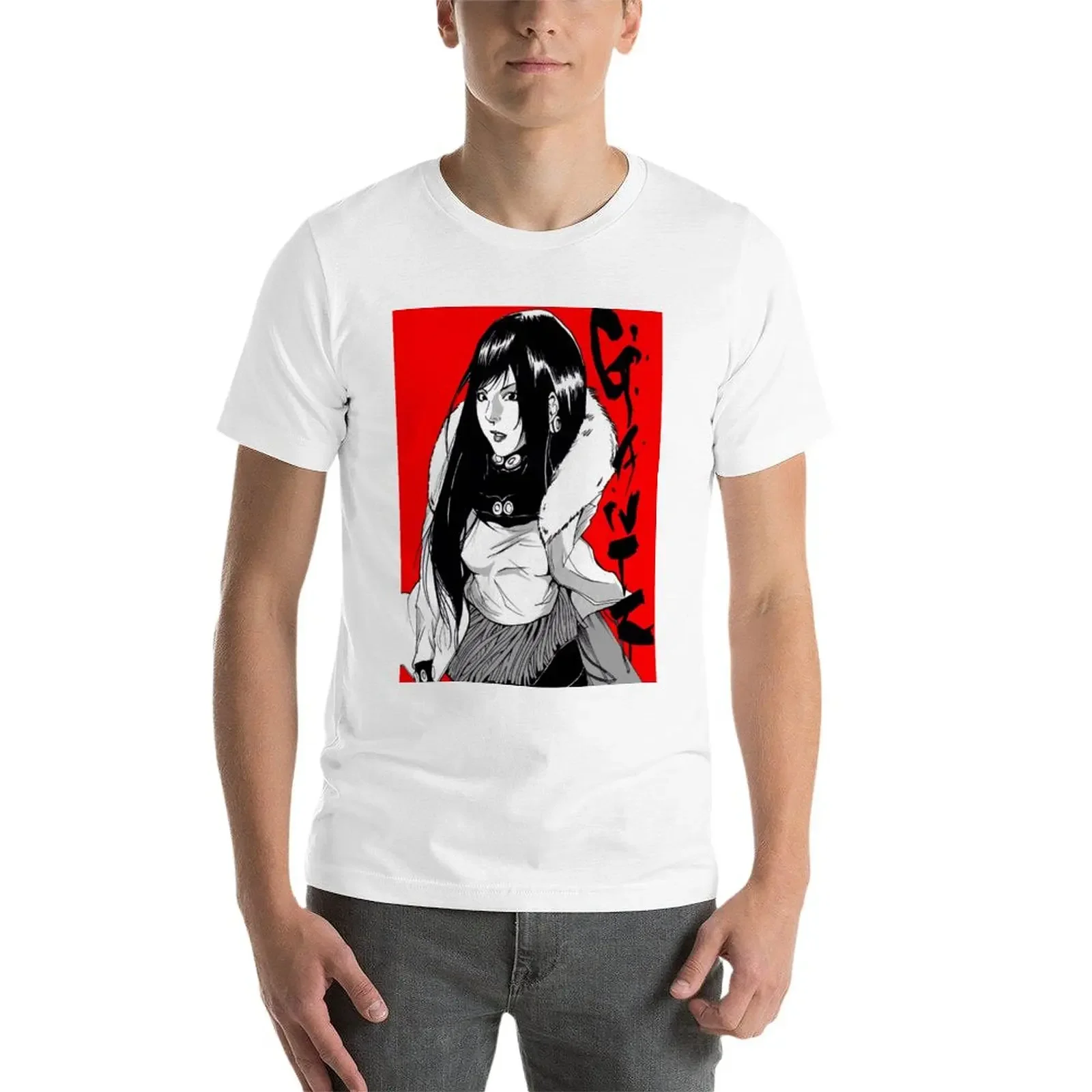 Мужская футболка gantz Одежда большого размера в стиле хиппи одежда эстетике