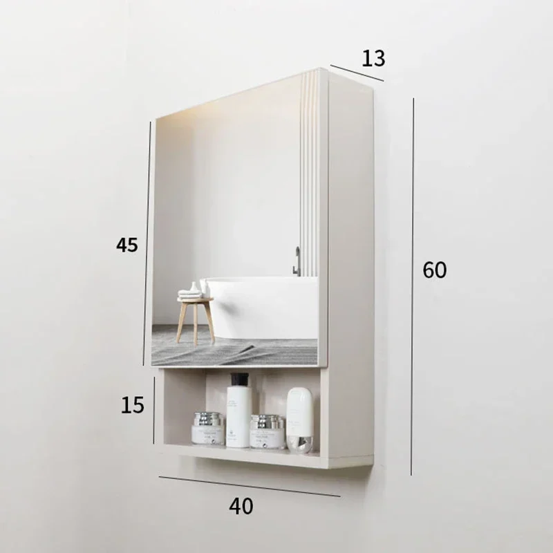 Умный шкафчик с зеркалом для ванной комнаты туалетной из алюминиевого сплава