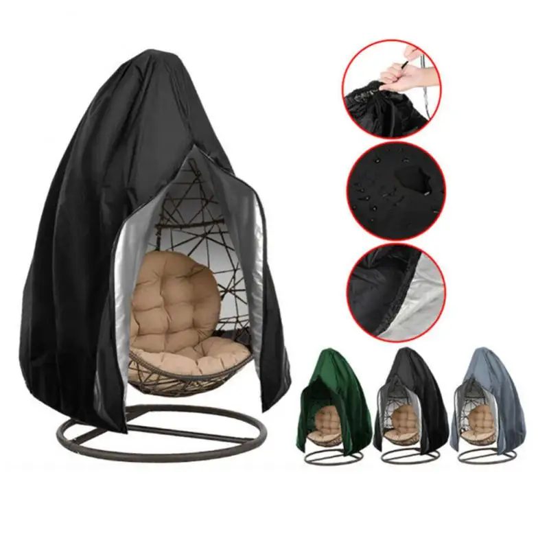 

Patio Chair Cover Waterproof Dustproof Swing Chair Covers Egg Shaped Hanging Chair Dust Cover Protector Outdoor Garden Furniture