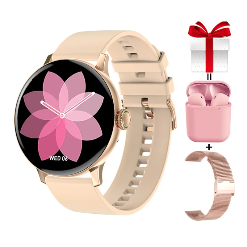 Женские Смарт-часы + ремешок наушники // набор водонепроницаемых спортивных