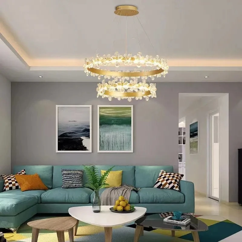 Роскошная люстра в скандинавском стиле с лепестком светодиодсветодиодный лампа