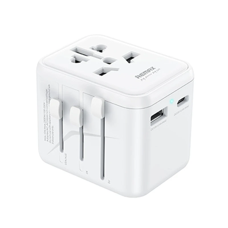 

Universal Travel Adapter 2 USB Port Worldwide Power Outlet for US EU UK AU