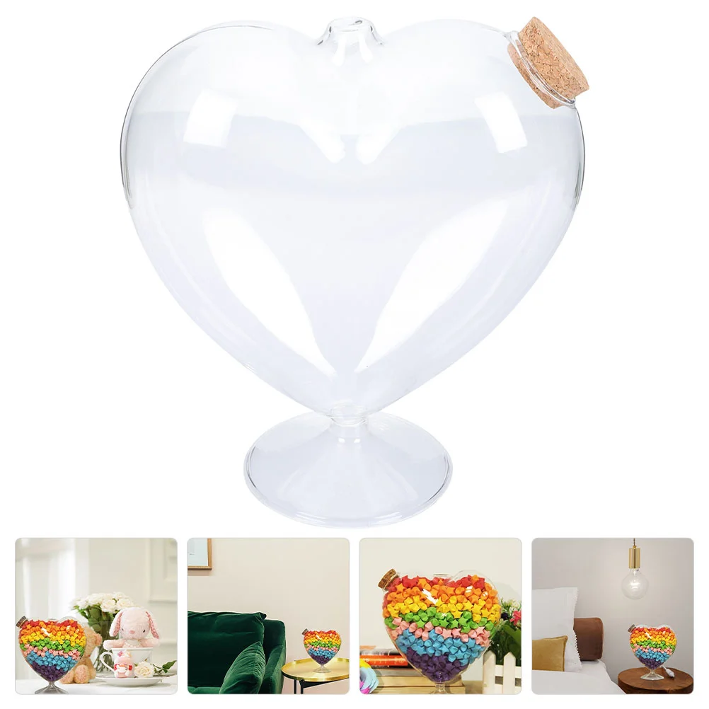 

Jarcandy Canister Storage Sugar Heart Holder Container Jars Snackdish Rainbow Boxtea Cork Organizer Trinket Buffet Transparent