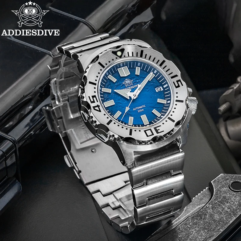 ADDIESDIVE AD2047 мужские автоматические часы из нержавеющей стали